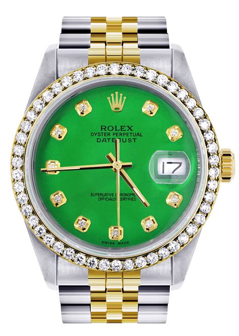 green face rolex women& 39|rolex datejust gold green dial.